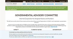 Desktop Screenshot of gac.icann.org