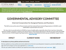 Tablet Screenshot of gac.icann.org